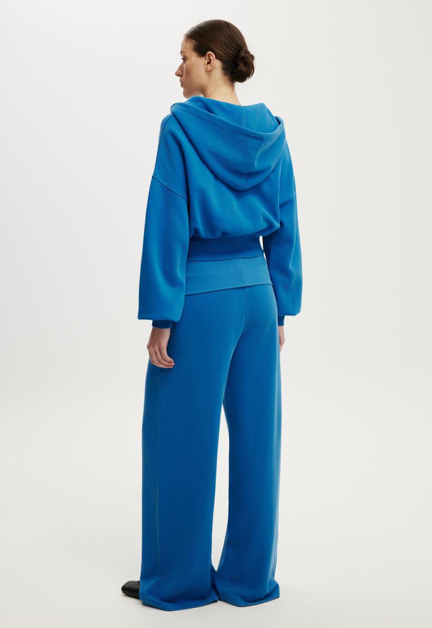 Cotton On - Fold Over Waistband Sweatpant - Cobalt