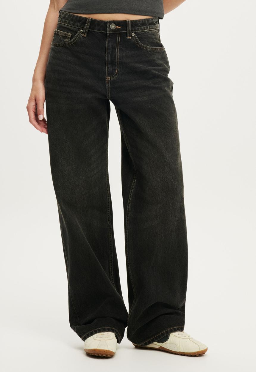 Cotton On - 91 Straight Jean - Undone Black