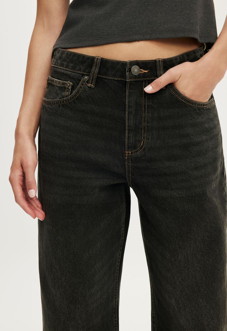 Cotton On - 91 Straight Jean - Undone Black