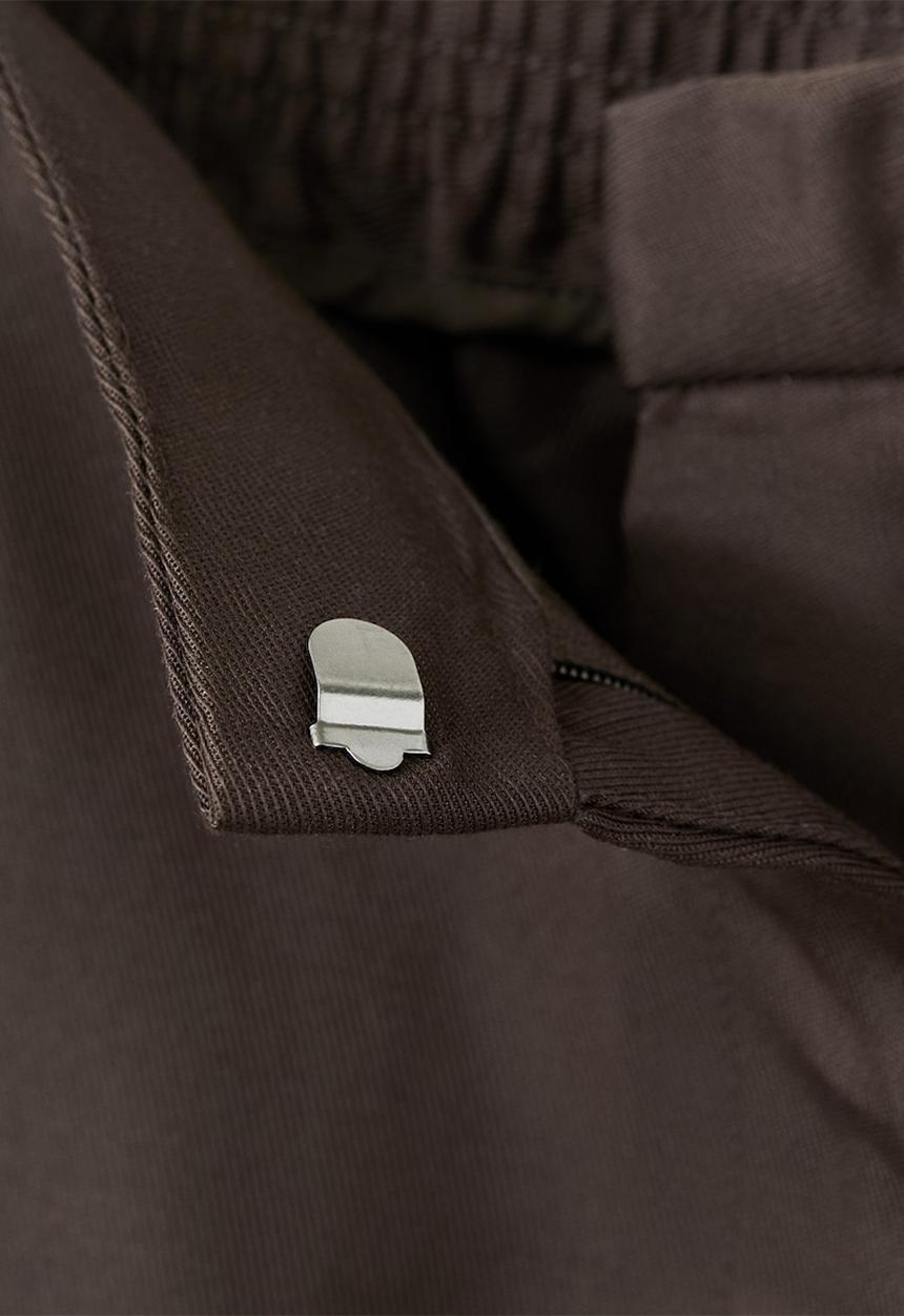 MANGO - Trousers fluid - dark brown