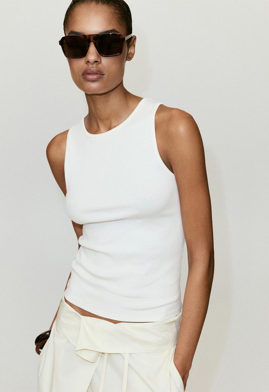 MANGO - Top boni - white