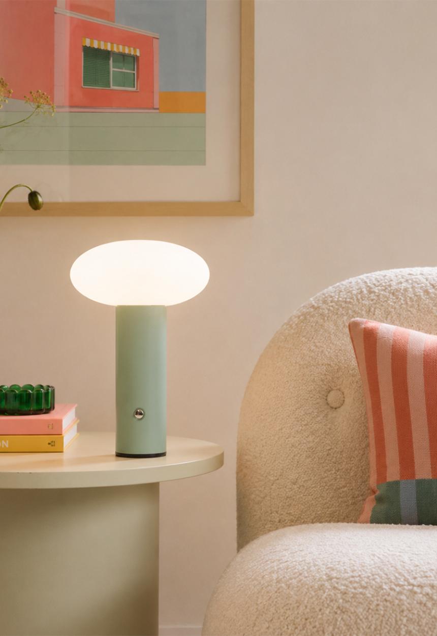 Arc + hue - Oliver Rechargeable LED Lamp - Mint