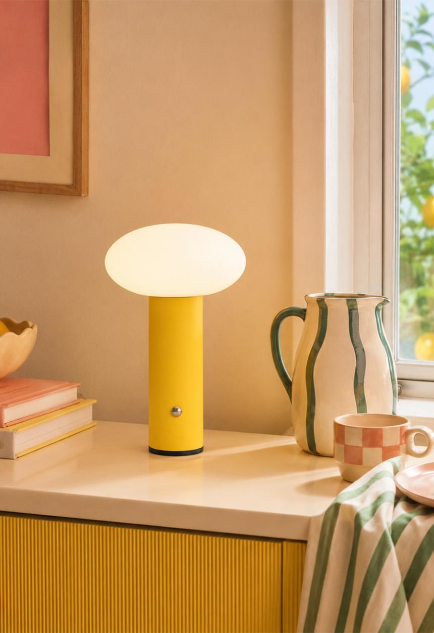 Arc + hue - Oliver Rechargeable LED Lamp - Lemon