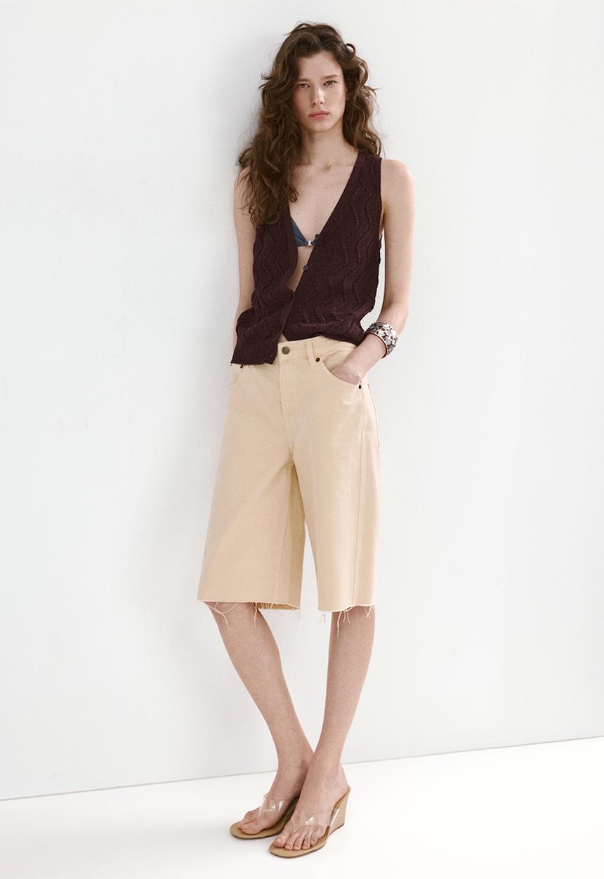 MANGO - Vest sitona - dark brown