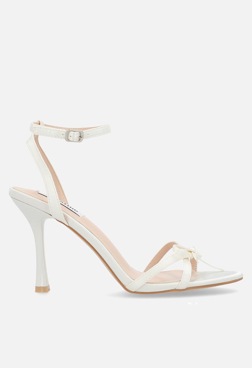 Be Mine - Sharly open toe stiletto heel ankle strap - ivory satin