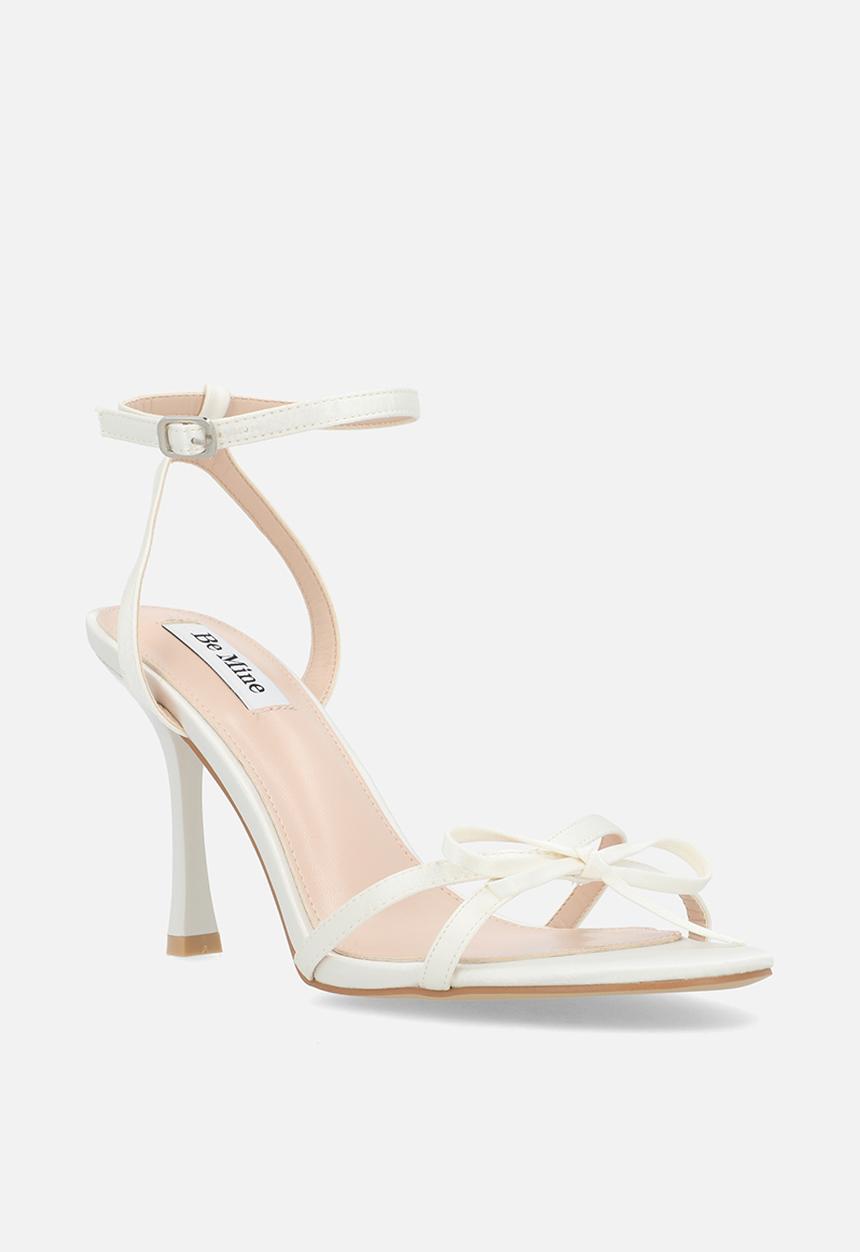 Be Mine - Sharly open toe stiletto heel ankle strap - ivory satin