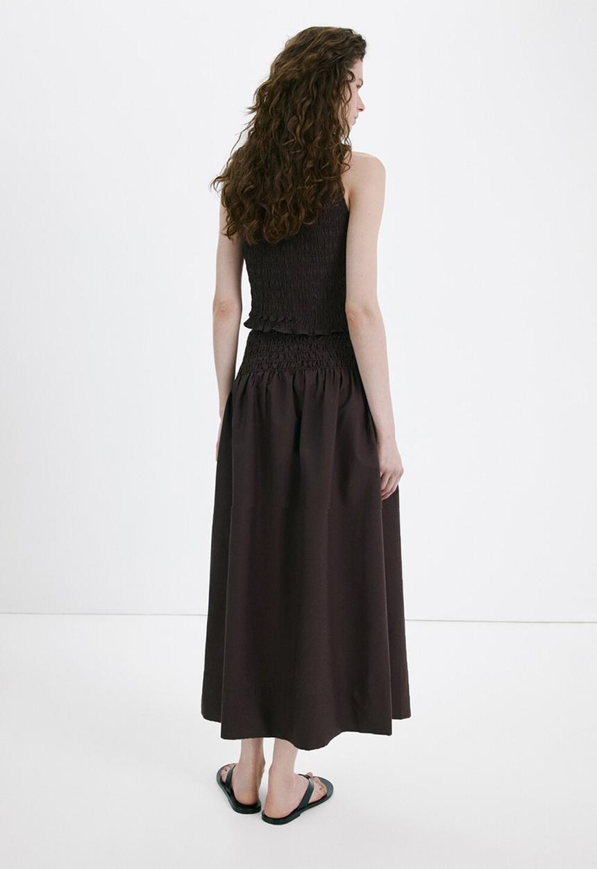 MANGO - Skirt siros - dark brown