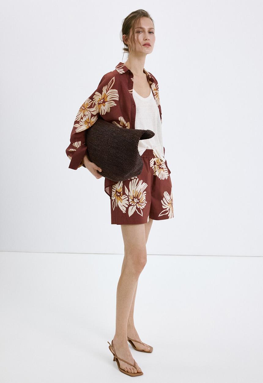 MANGO - Shirt sake - dark red