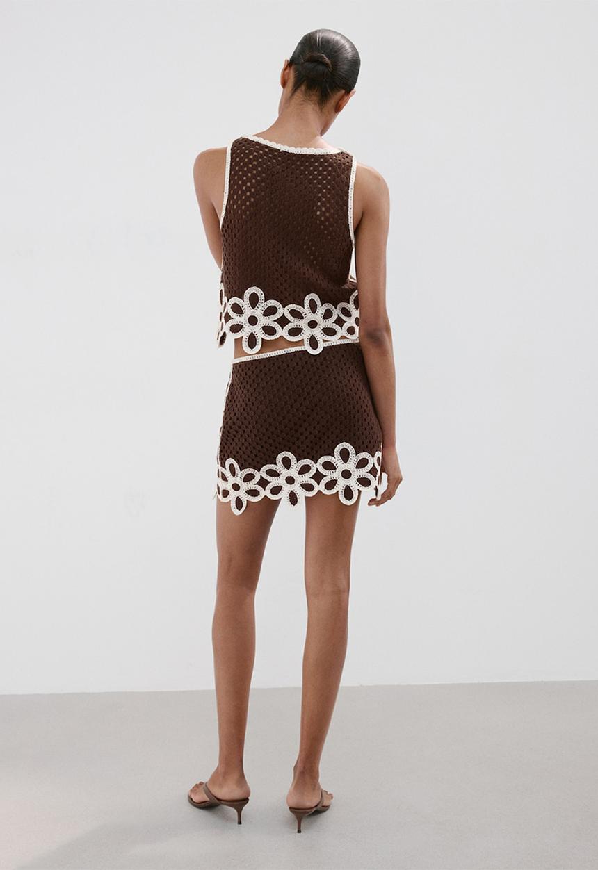 MANGO - Skirt tomi - brown