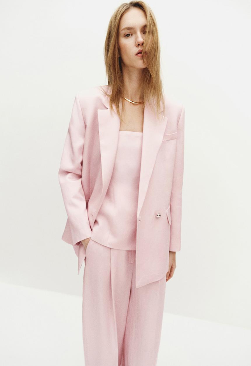 MANGO - Blazer marina - light/pastel purple