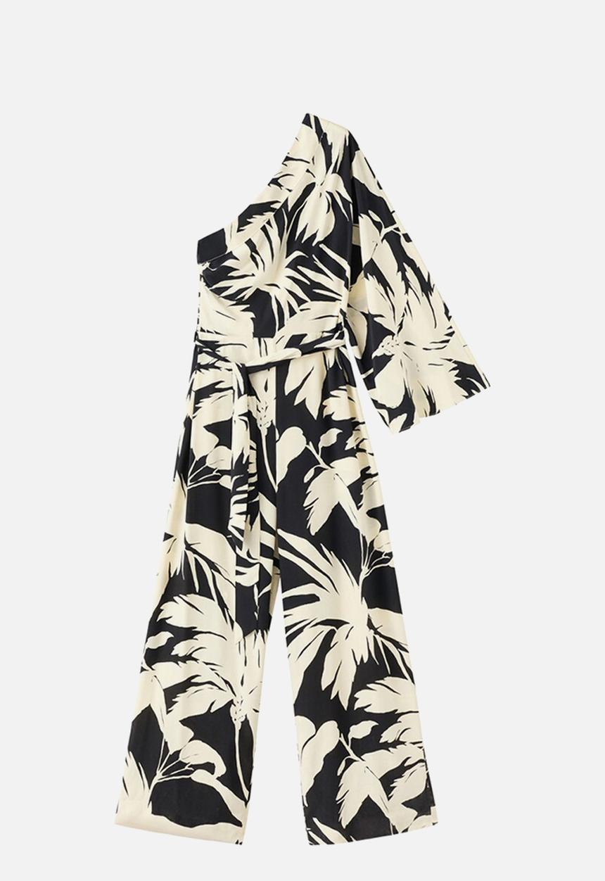 MANGO - Jumpsuit palm - light beige