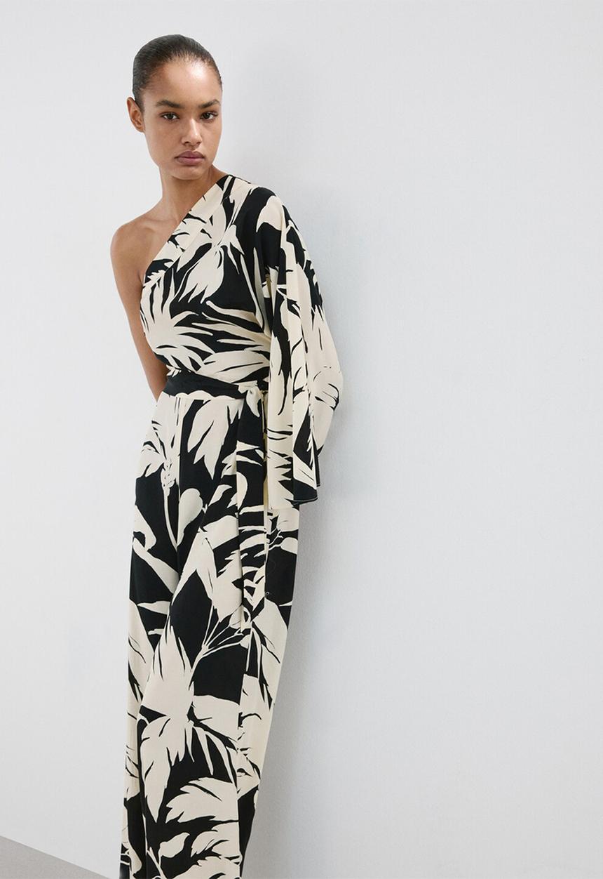 MANGO - Jumpsuit palm - light beige
