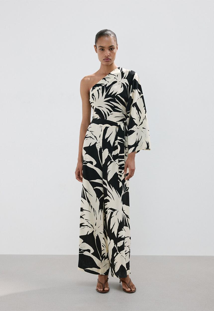 MANGO - Jumpsuit palm - light beige