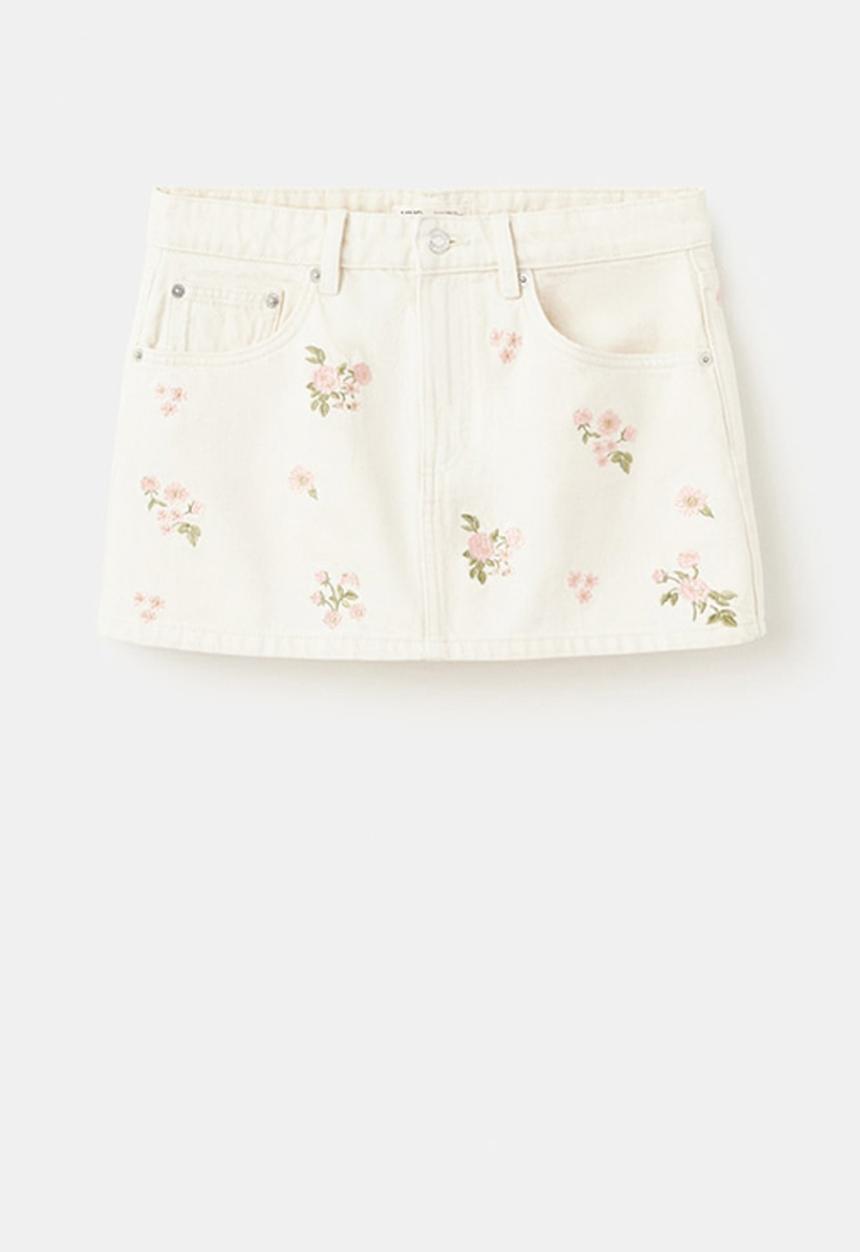 MANGO - Skirt beverly - white
