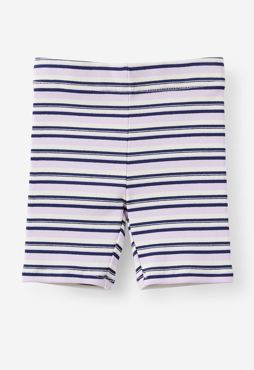 Cotton On - Essential Bike Short - Vintage Lilac/Multi Stripe