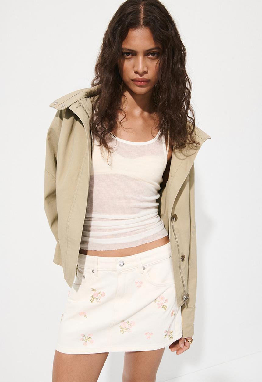 MANGO - Skirt beverly - white