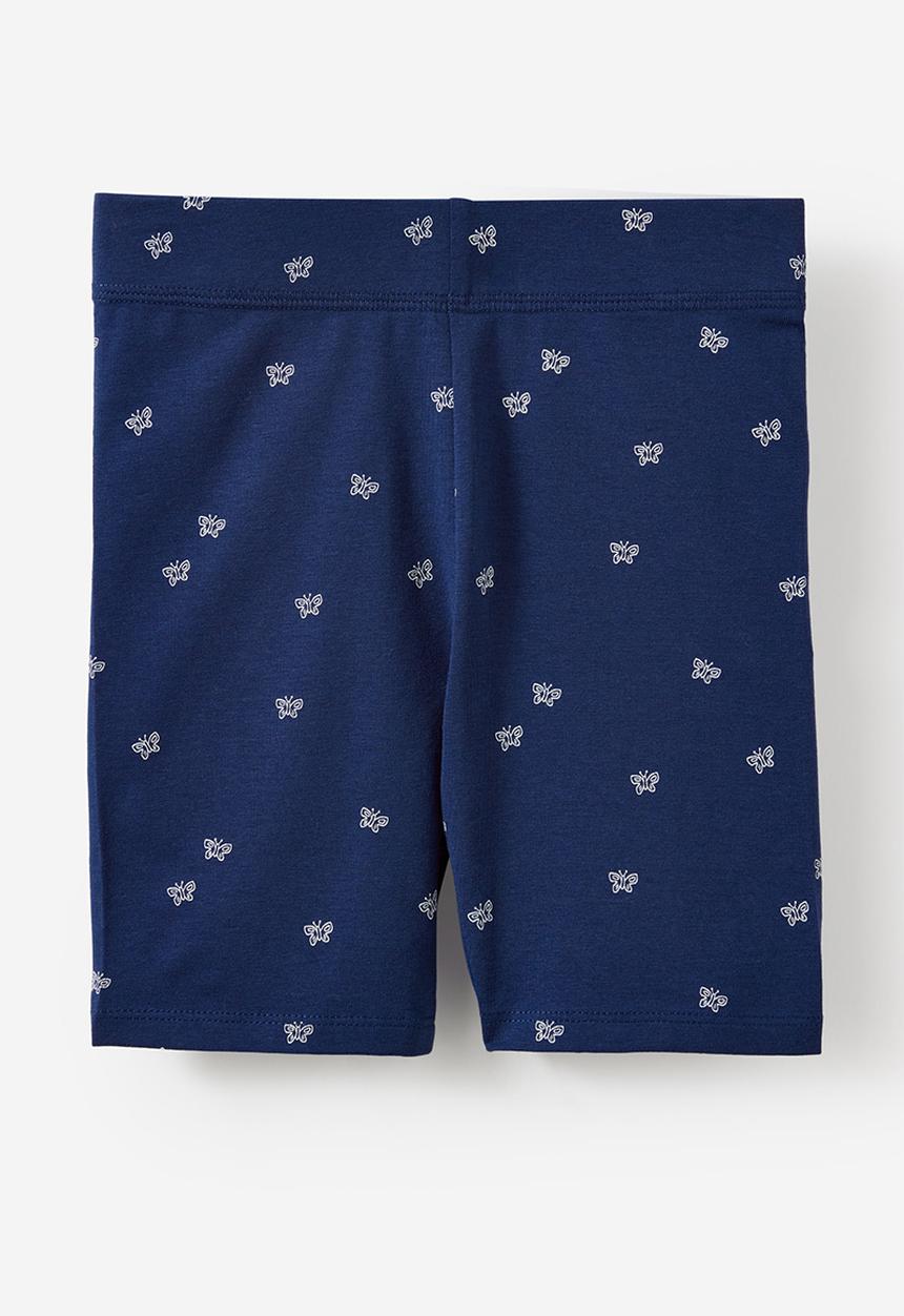 Cotton On - Essential Bike Short - Denim Navy/Butterfly