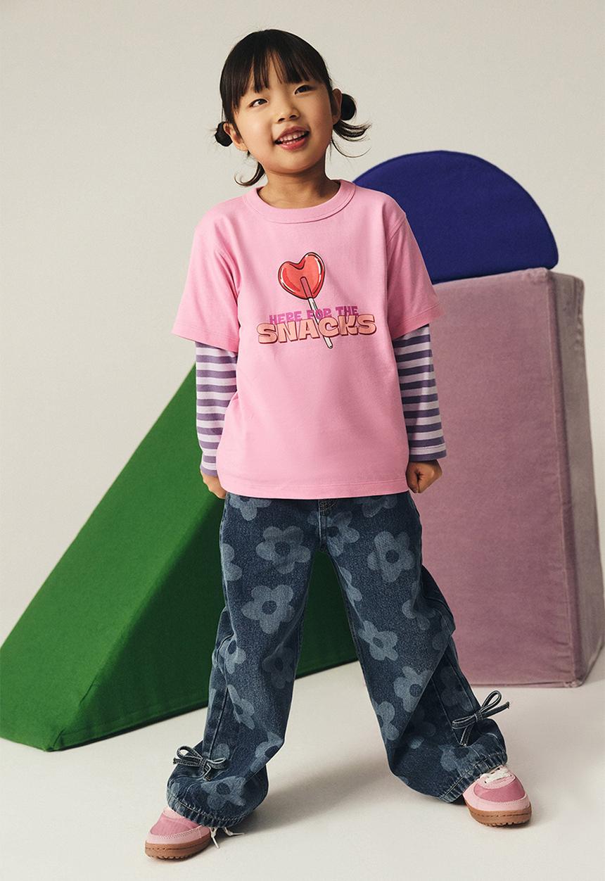 Cotton On - Essential Short Sleeve Graphic Tee - Strawberry Milk/Here For The Snacks