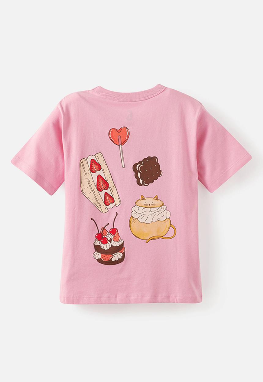Cotton On - Essential Short Sleeve Graphic Tee - Strawberry Milk/Here For The Snacks