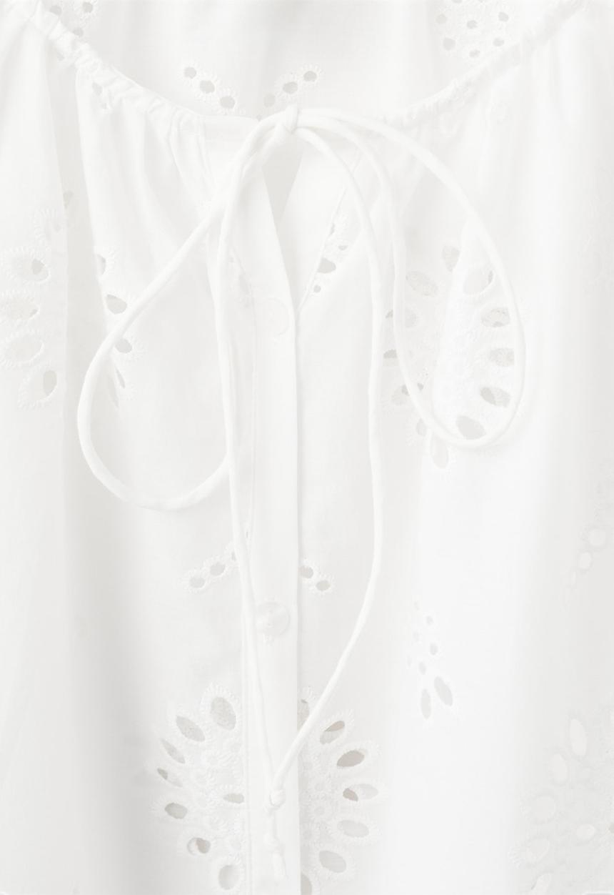 MANGO - Blouse brotes - natural