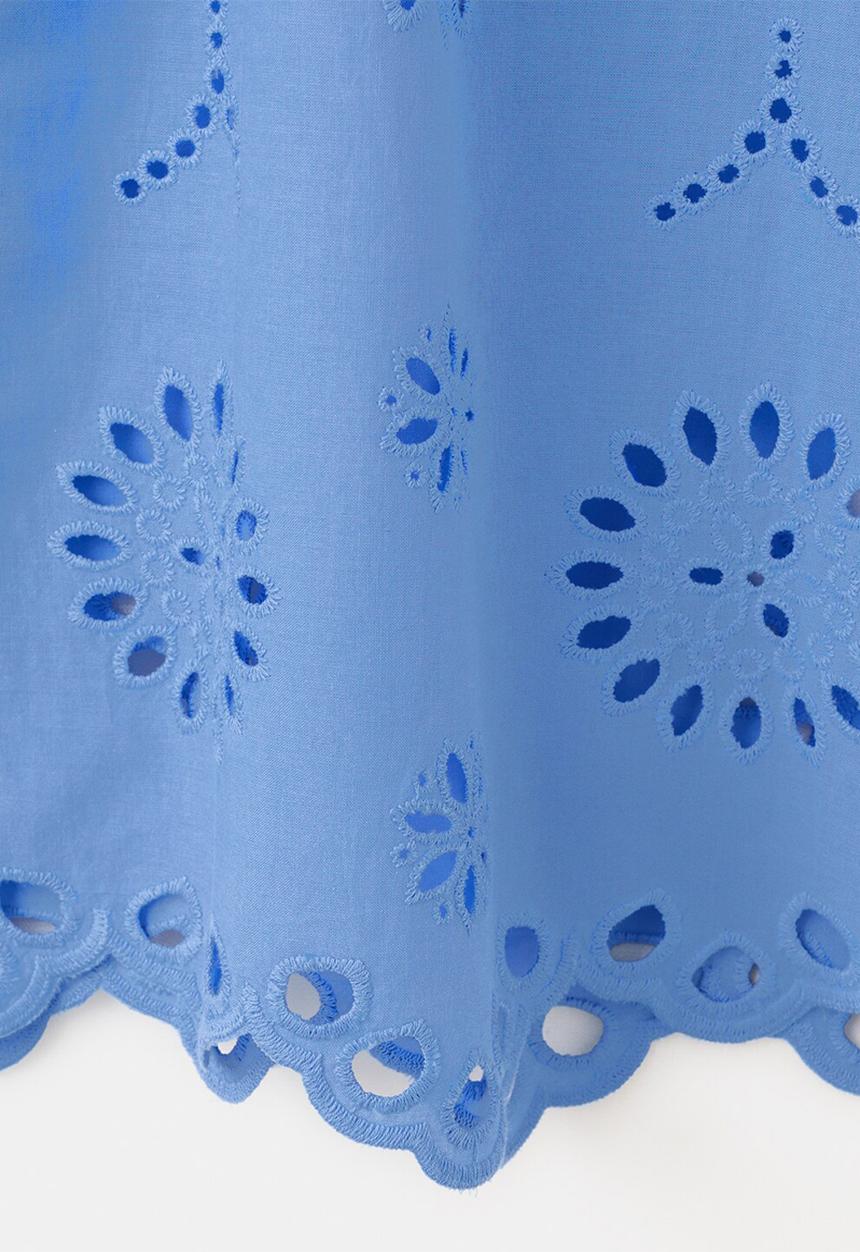 MANGO - Blouse brotes - medium blue
