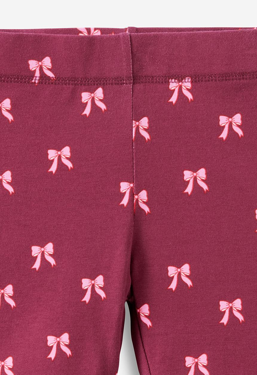Cotton On - Essential Bike Short - Berry Jam/Pink Bows
