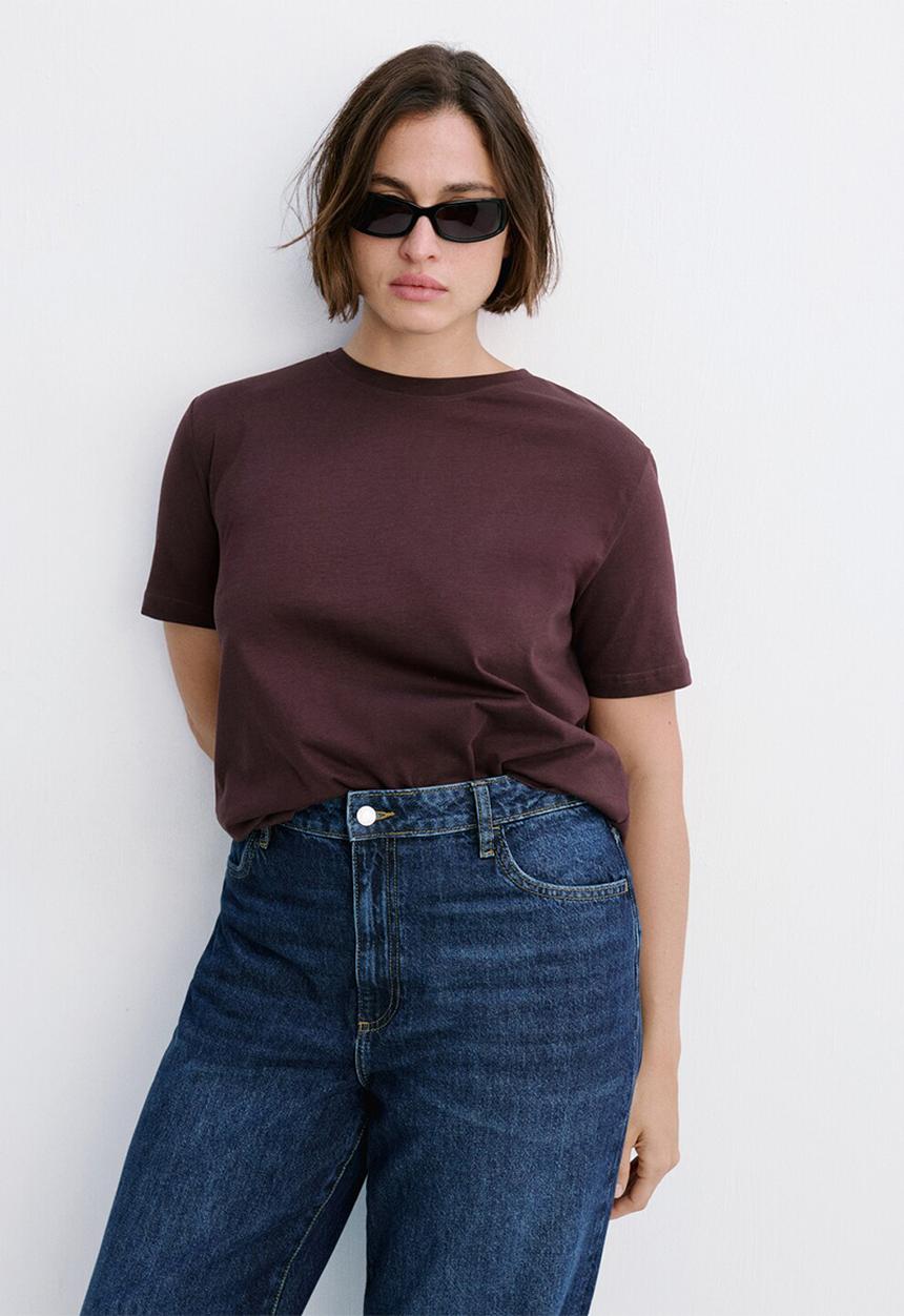 MANGO - Plus t-shirt chals - dark red