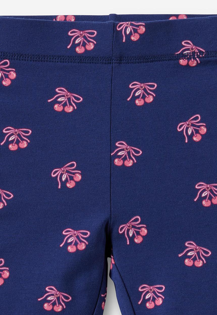 Cotton On - Essential Bike Short - Denim Navy/Cherry Bows