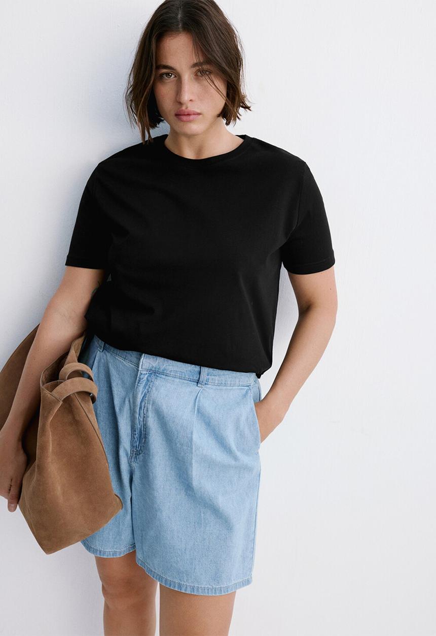 MANGO - Plus t-shirt chals - black