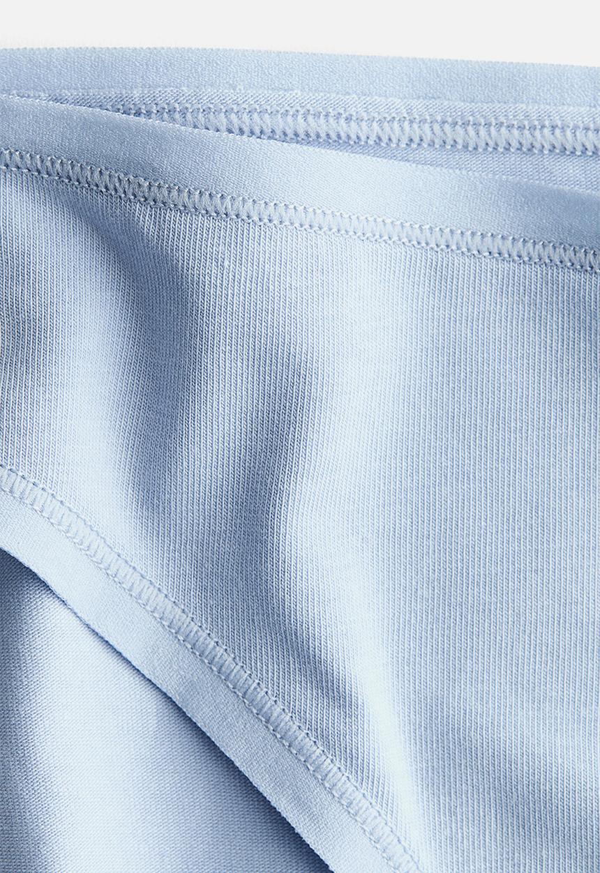H&M - 3-Pack cotton bikini briefs - light blue/light grey marl