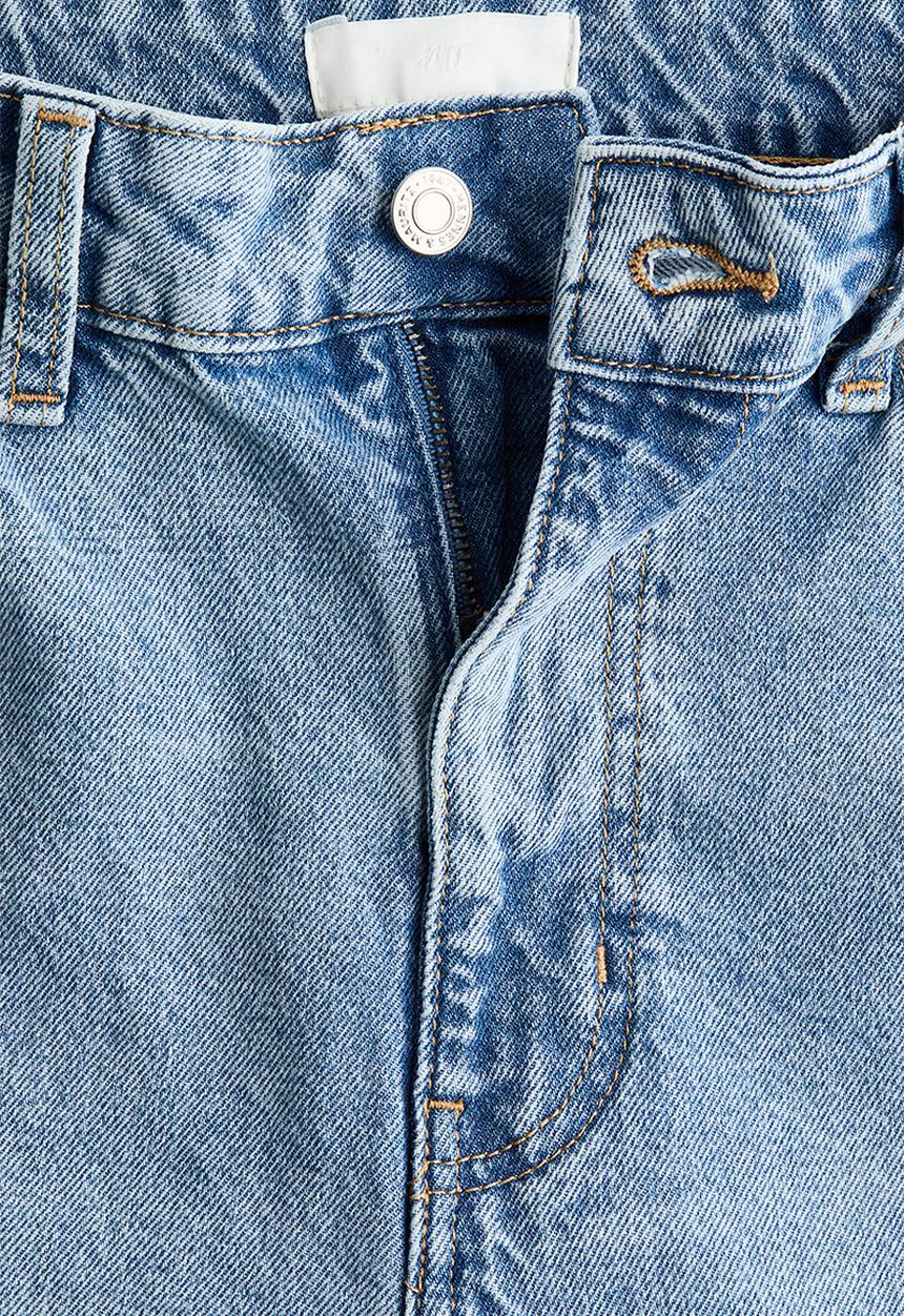 H&M - Mom slim fit high waist ankle jeans - light denim blue