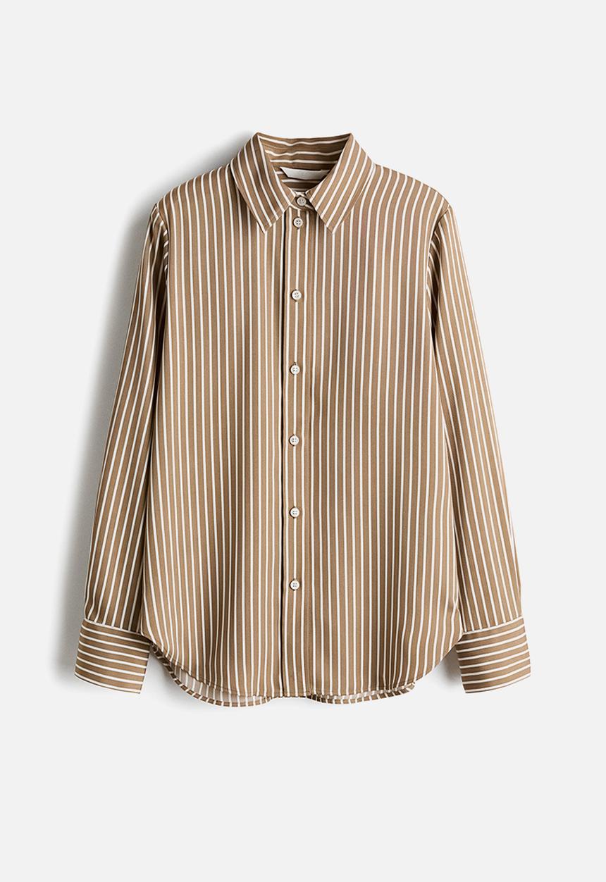 H&M - Shirt - beige/striped