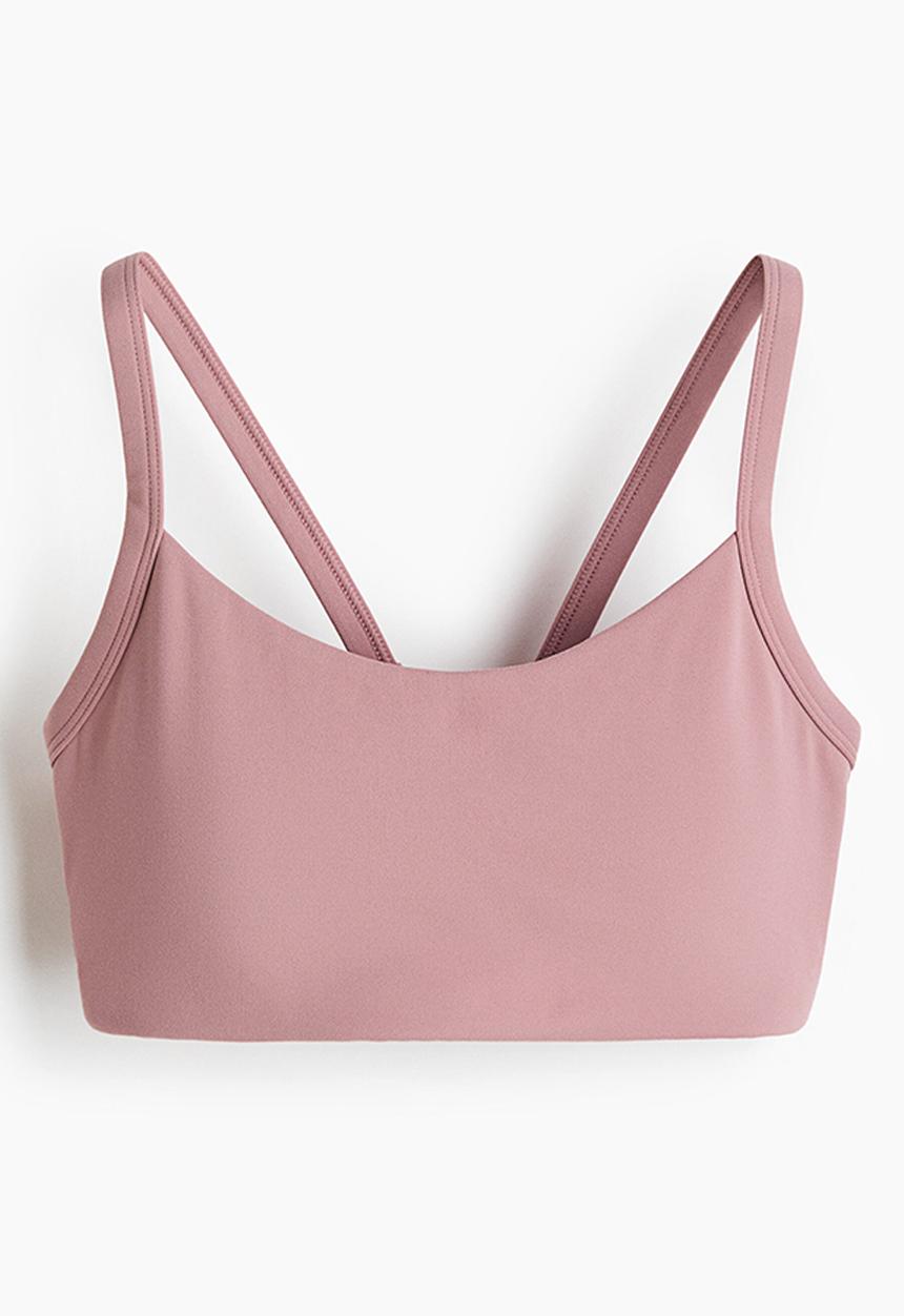 H&M - Medium support sports bra with softmove - antique rose