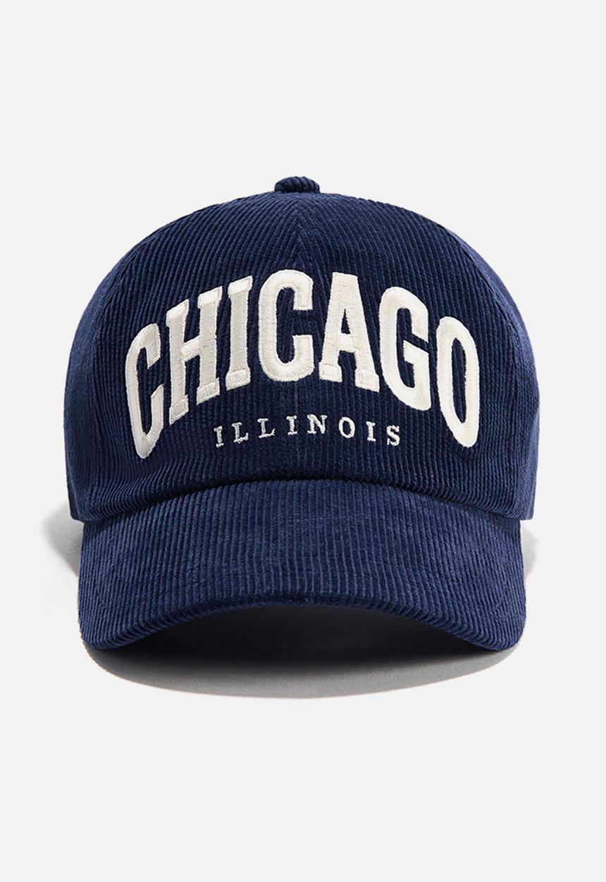 H&M - Corduroy cap - dark blue/chicago