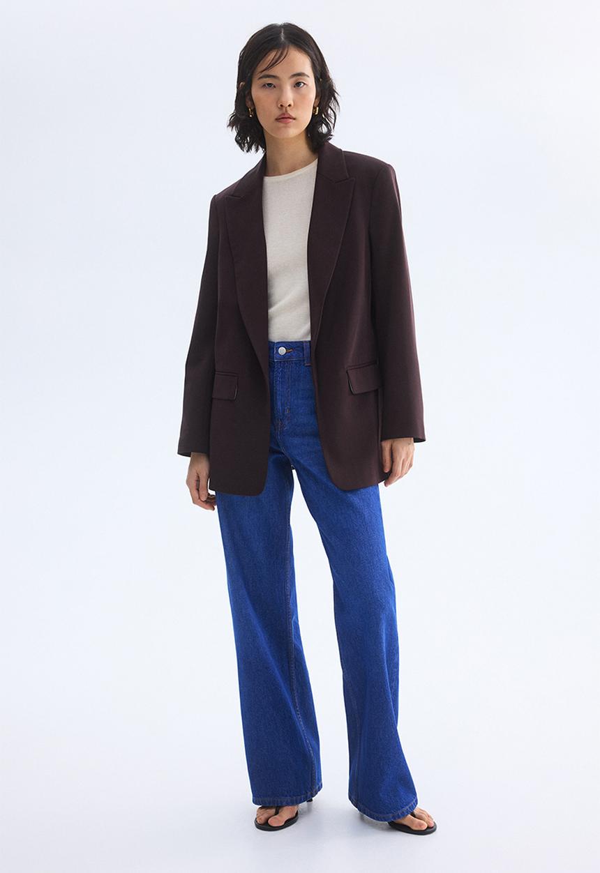 H&M - Throw-on blazer - dark brown