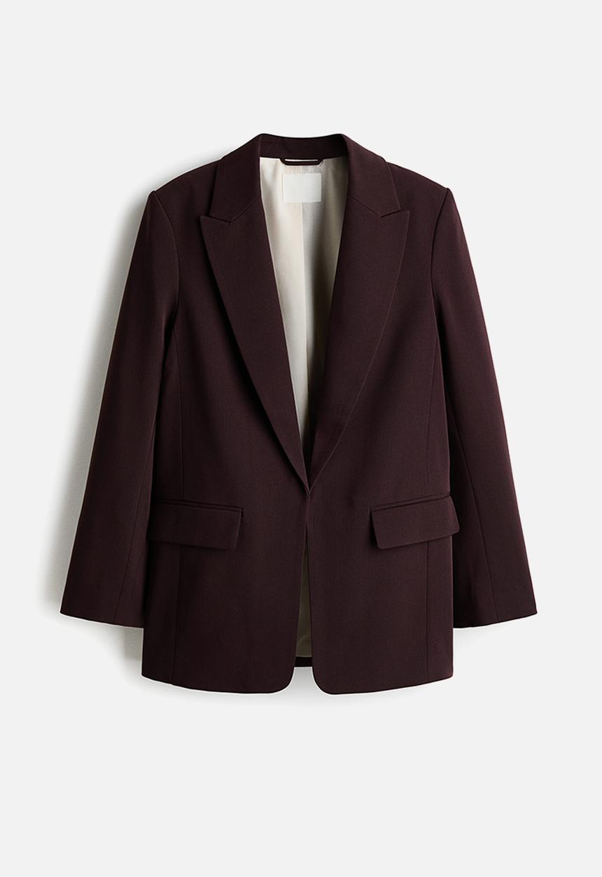 H&M - Throw-on blazer - dark brown