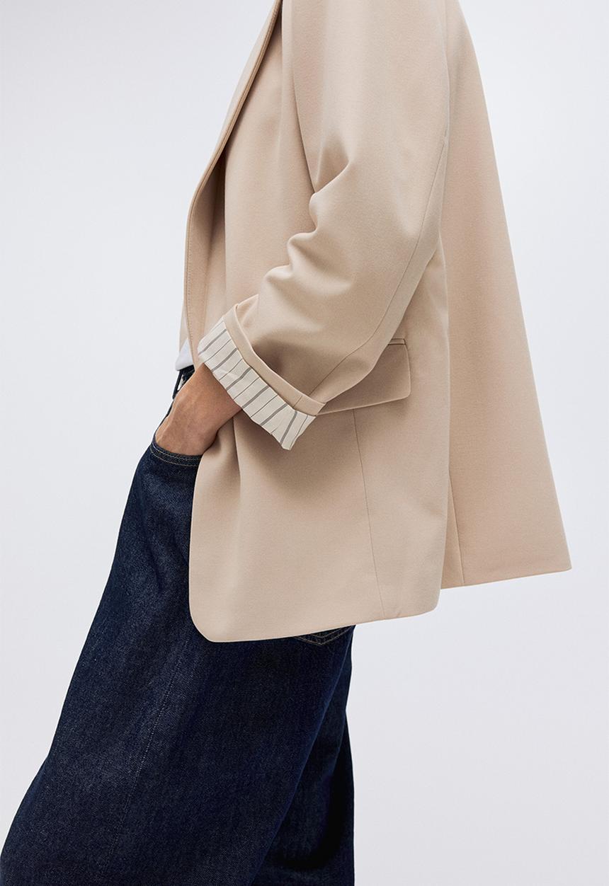 H&M - Throw-on blazer - light beige