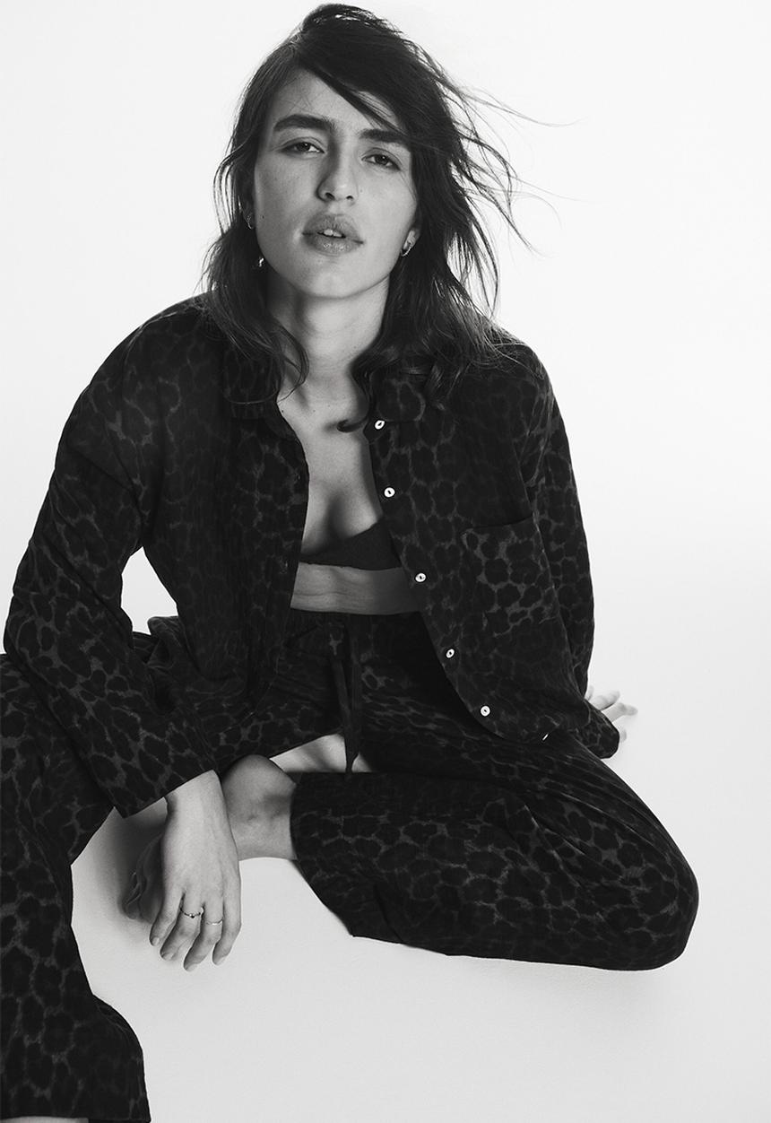 H&M - Cotton muslin pyjamas - brown/leopard print