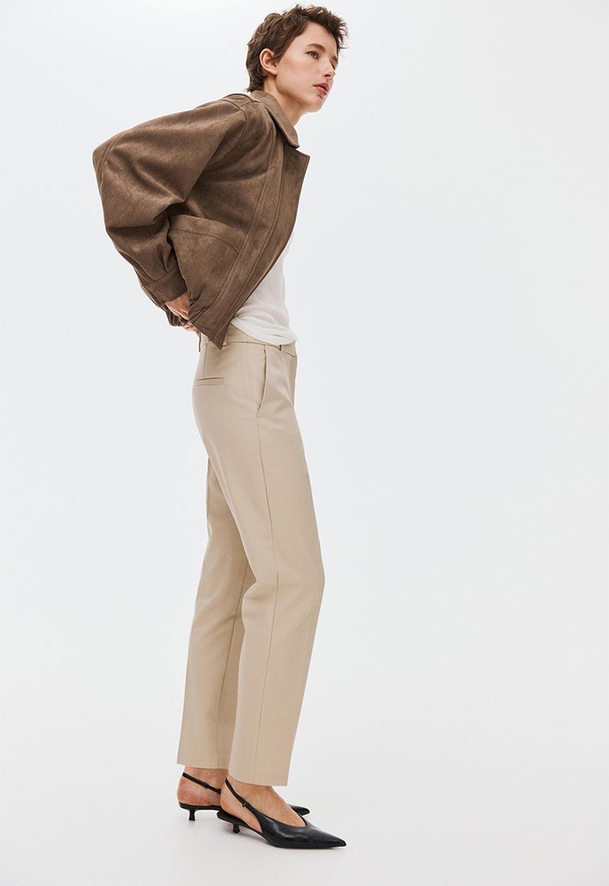 H&M - Cigarette trousers - light beige