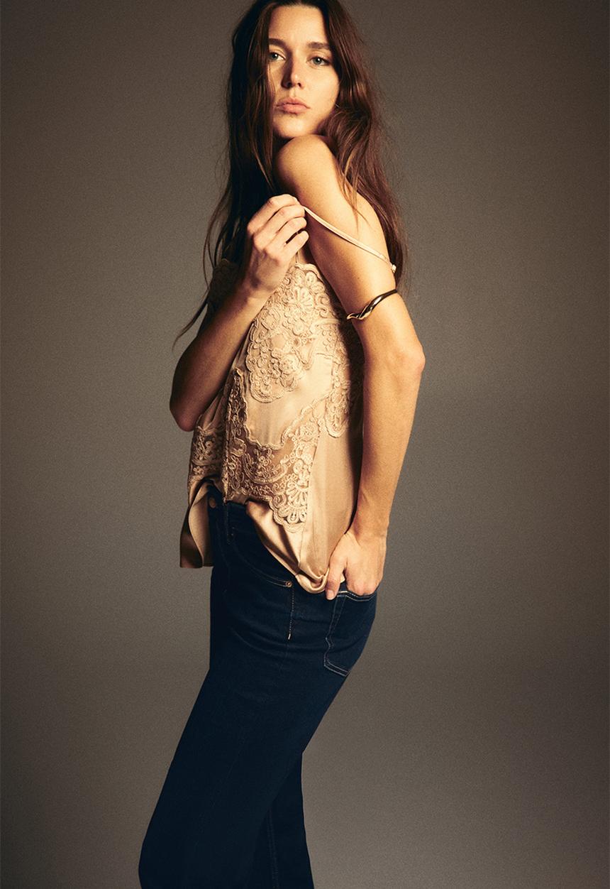 H&M - Flared high jeans - dark denim blue