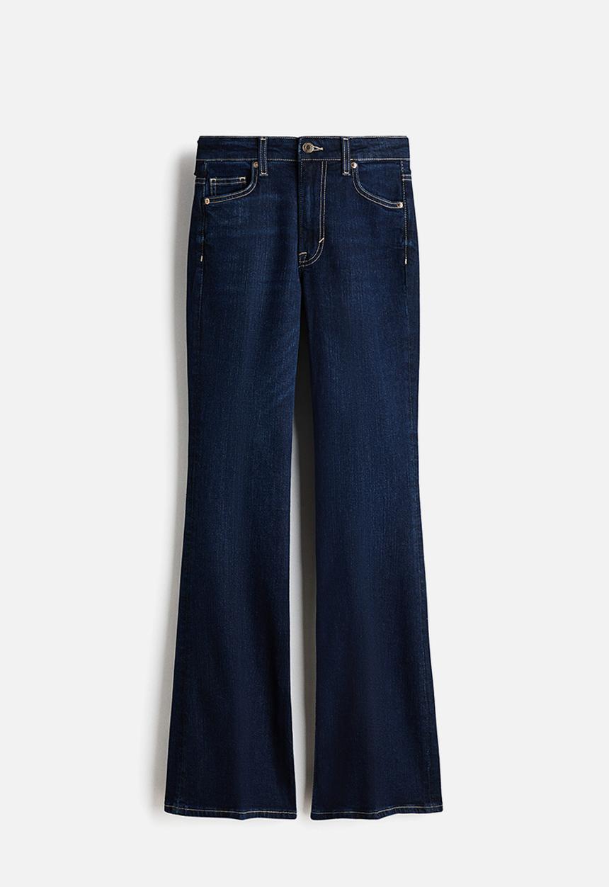 H&M - Flared high jeans - dark denim blue
