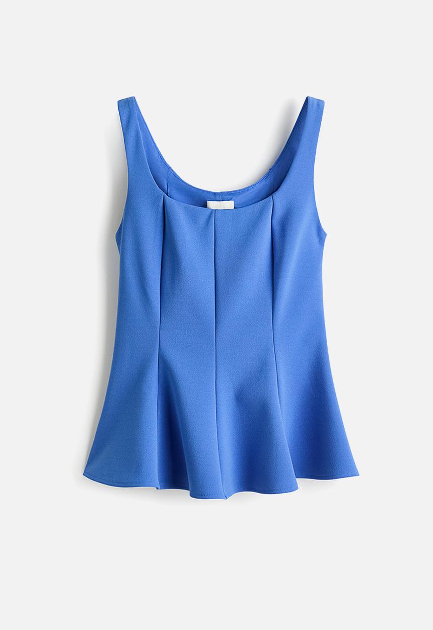 H&M - Peplum vest top - blue
