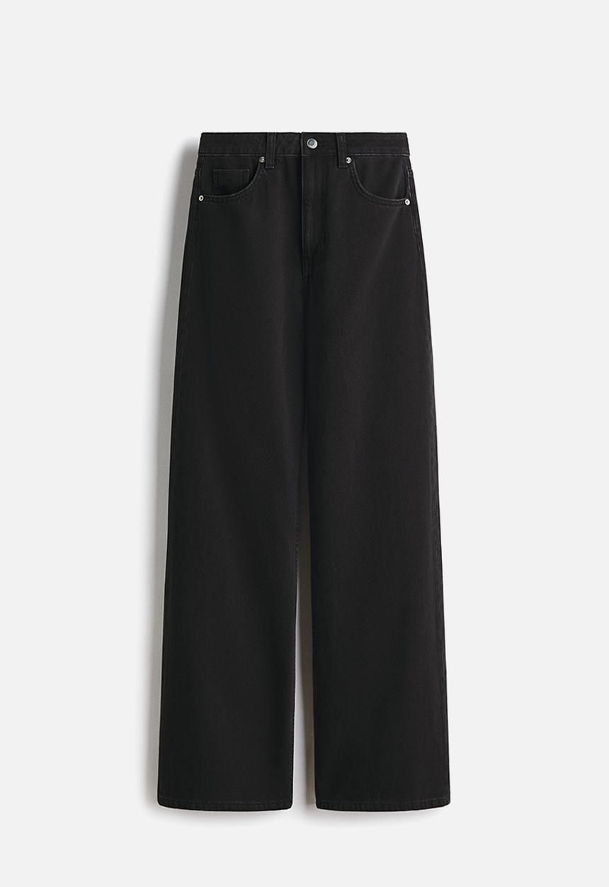 H&M - Wide ultra high jeans - denim black