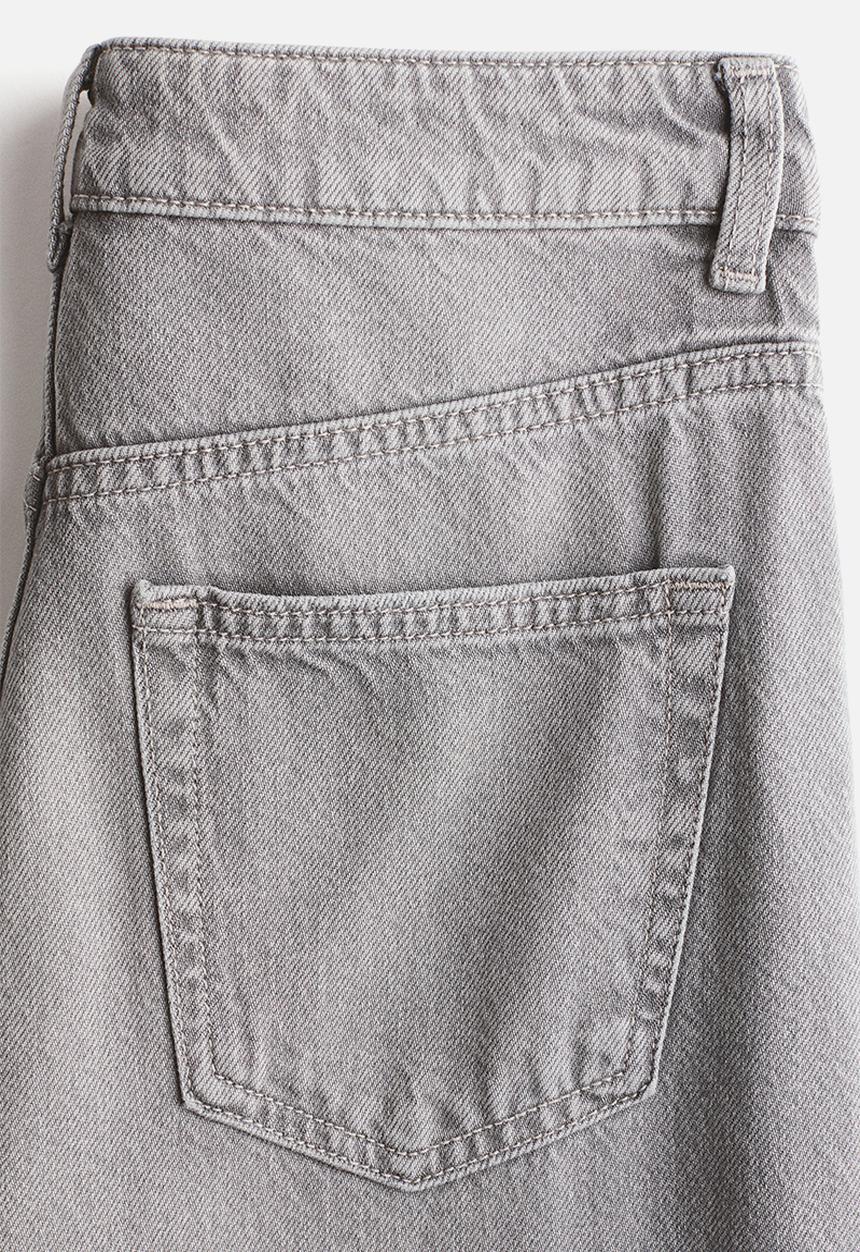 H&M - Wide ultra high jeans - light denim grey