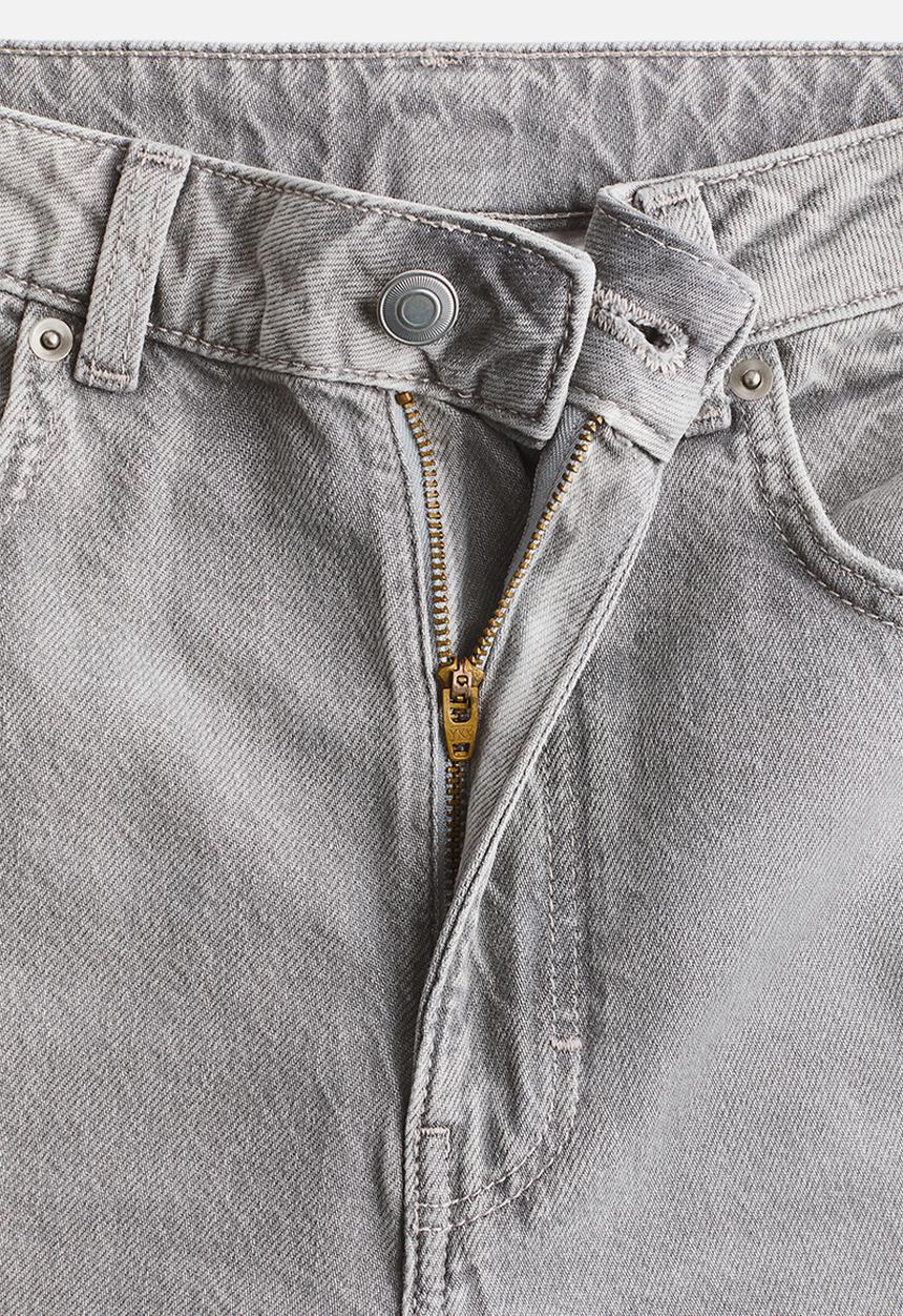 H&M - Wide ultra high jeans - light denim grey