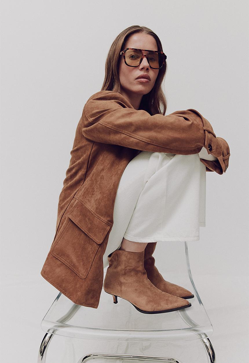 H&M - Pointed-toe ankle boots - dark beige