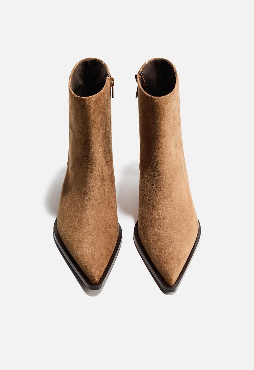H&M - Pointed-toe ankle boots - dark beige