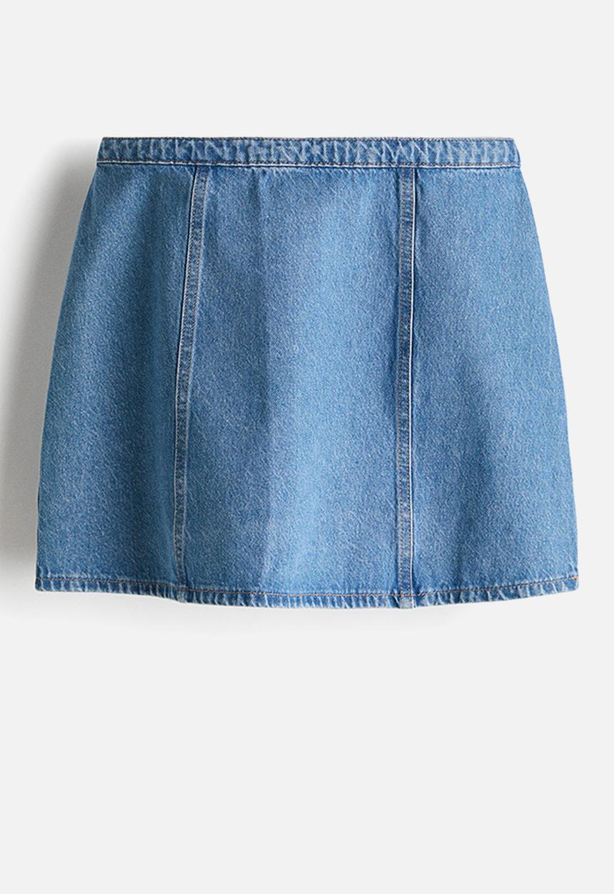 H&M - A-line mini skirt - denim blue