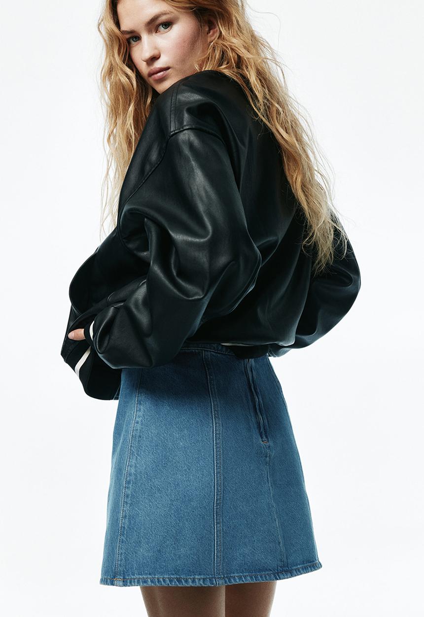 H&M - A-line mini skirt - denim blue