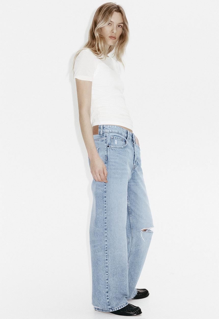 H&M - Wide regular jeans - light denim blue